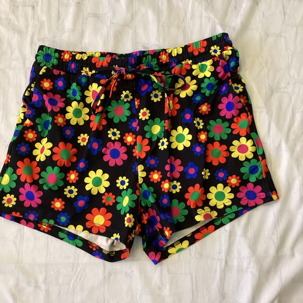 Colorful Floral Athletic Shorts for Women